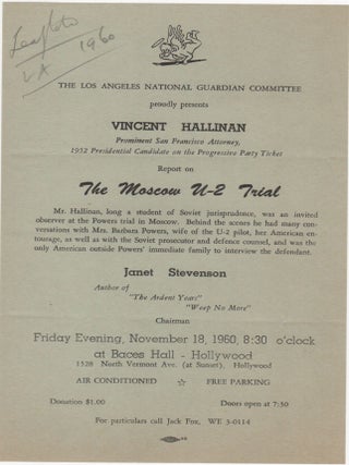 Item #206934 The Moscow U-2 Trial. Cold War