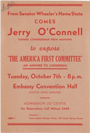 Item #206941 From Senator Wheeler's Home State Comes Jerry O'Connell; Former Congressman from...