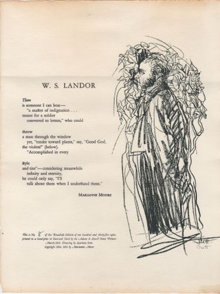 Item #207081 W.S. Landor. Marianne Moore