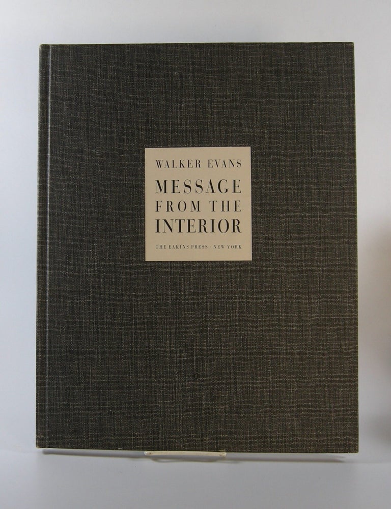 Item #207696 Message from the Interior. Walker Evans.