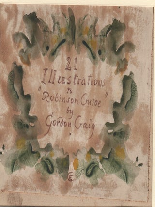 Robinson Crusoe; A small archive of original woodcuts and manuscript materials pertaining to Craig's long-term work on an illustrated edition of Defoe's classic novel