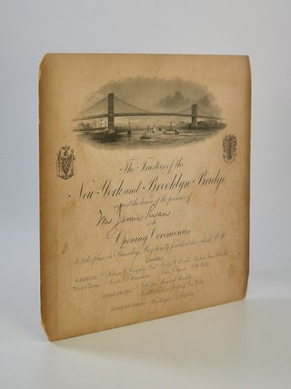 Item #207830 Engraved invitation to the opening of the Brooklyn Bridge. Brooklyn Bridge