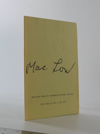 Item #207884 36th Light Poem in Memoriam Buster Keaton; 4:50-6:18 A.M. Sat. 1 Jan. 1972 [cover...